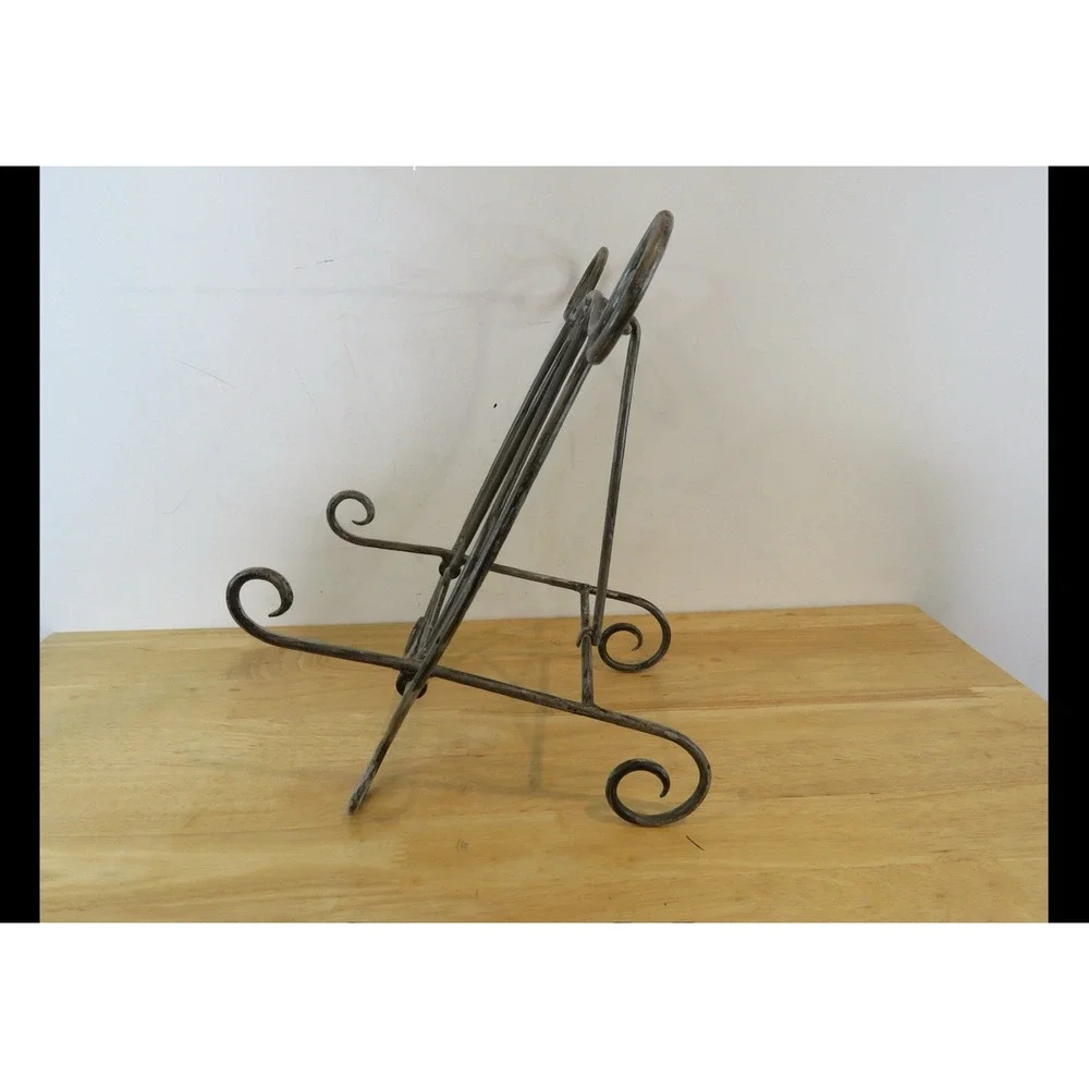 Metal Easel Vintage Stand Silver Medium Display